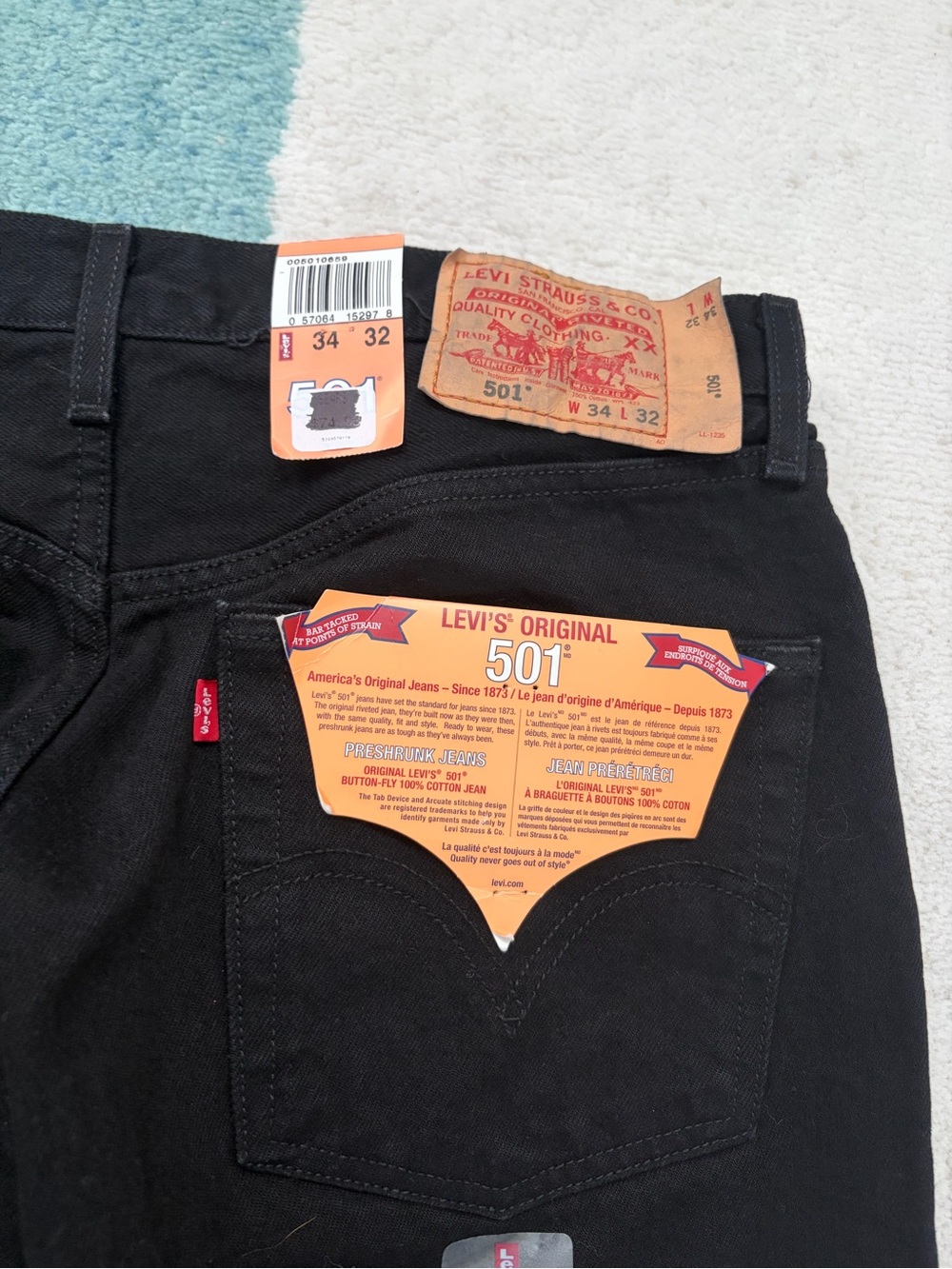 Levi's 501 Men’s Straight Jeans in Black
